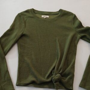 Madewell Olive Green Knit Top